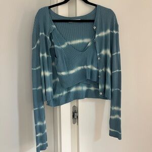 Zara tie dye cardigan set